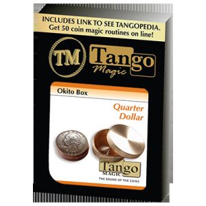Okito Box (Brass) – US Quarter by Tango Magic -Trick (B0010)