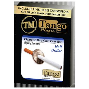 Cigarette Through Half Dollar (One Sided) (D0014)by Tango – Trick
