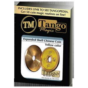 Expanded Shell Chinese Coin made in Brass (Yellow) by Tango – Trick (CH006)