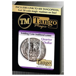Folding Coin Quarter (D0021) (Traditional) by Tango Magic – Trick (D0021)