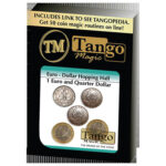 Euro-Dollar Hopping Half (1 Euro and Quarter Dollar) by Tango Magic-Trick (ED004)