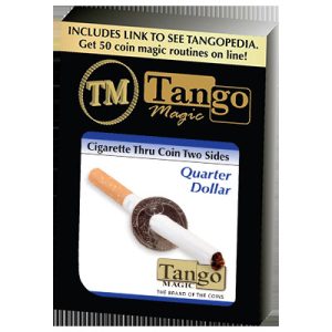 Cigarette Thru Quarter (2 sided)(D0075) by Tango – Trick
