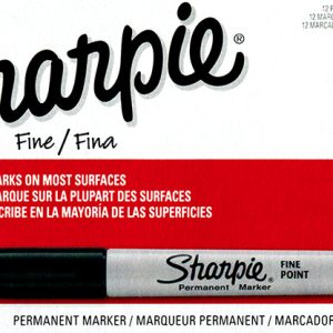(Ungimmicked) Fine-Tip Sharpie (Black) box of 12 by Murphy’s Magic Supplies – Trick