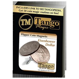 Magnetic Flipper Coin Eisenhower Dollar (D0041) by Tango – Trick