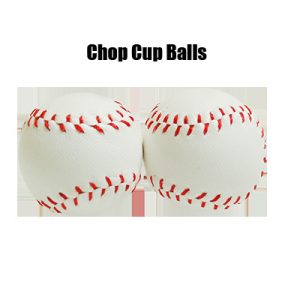 Chop Cup Balls Large White Leather (Set of 2) by Leo Smetsers – Trick