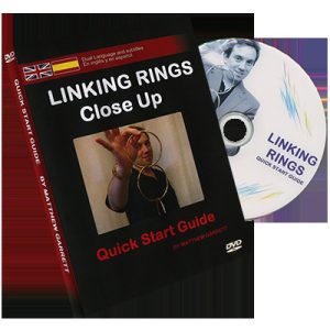 Close Up Linking Rings SILVER(BLACK BAG) (Gimmicks & DVD, SPANISH and English) by Matthew Garrett – Trick