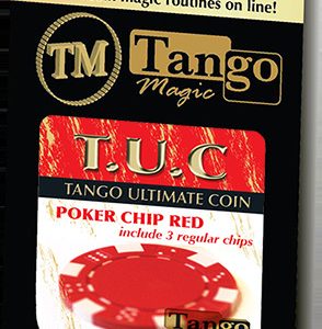 TUC Poker Chip Red plus 3 regular chips (PK002R) by Tango Magic – Trick
