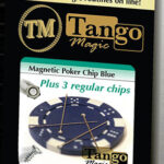 Magnetic Poker Chip Blue plus 3 regular chips (PK003B) by Tango Magic – Trick