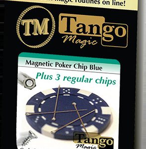 Magnetic Poker Chip Blue plus 3 regular chips (PK003B) by Tango Magic – Trick