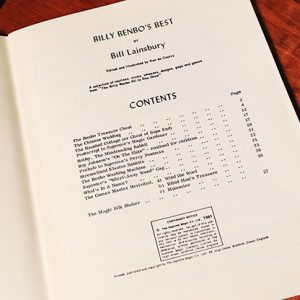 Billy Benbow’s Best by Bill Lainsbury – Book