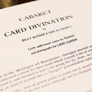 Cabaret Card Divination by Billy McComb and Ken de Courcy – Book