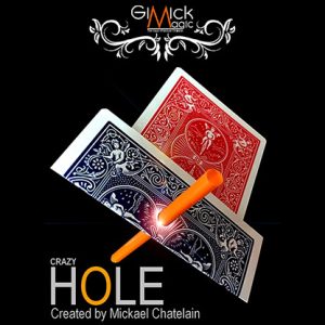 CRAZY HOLE Blue (Gimmick and Online Instructions) by Mickael Chatelain – Trick