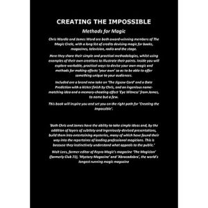Creating the Impossible by Chris Wardle and James Ward – Book