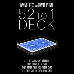 The 52 to 1 Deck Blue (Gimmicks and Online Instructions) by Wayne Fox and David Penn – Trick