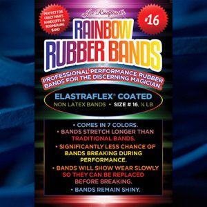 Joe Rindfleisch’s SIZE 16 Rainbow Rubber Bands (Hanson Chien – Blue Pack) by Joe Rindfleisch – Trick