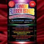 Joe Rindfleisch’s SIZE 16 Rainbow Rubber Bands (Joe Rindfleisch – Red Pack) by Joe Rindfleisch – Trick