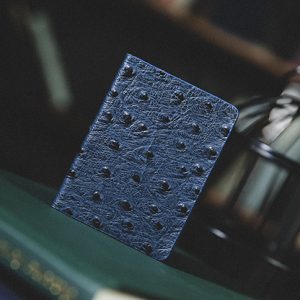 Ostrich Grain Leather Clip (Blue/Black) by TCC