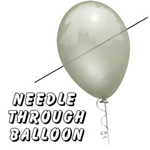 Needle Thru Balloon Professional (with 10 clear balloons) by Bazar de Magia – Trick