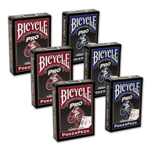 Cards Bicycle Pro Poker Peek – 6 PACK (Mixed) USPCC