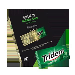 Dollar to Bubble Gum (Trident) by Twister Magic – Trick