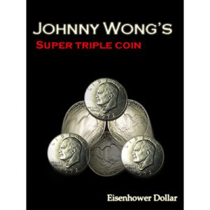 Super Triple Coin Eisenhower Dollar (with DVD) by Johnny Wong – Trick