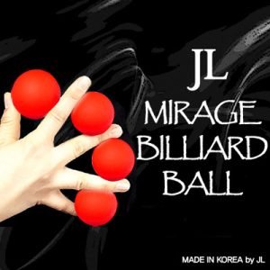 2 Inch Mirage Billiard Balls by JL (RED, 3 Balls and Shell) – Trick