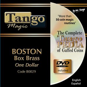 Boston Coin Box (Brass One Dollar w/DVD)(B0029) by Tango Magic – Trick