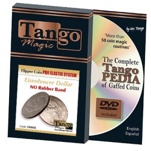 Flipper Coin Pro Elastic System (One Dollar DVD w/Gimmick)(D0088) by Tango – Trick