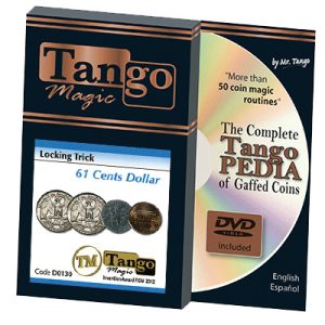 Locking Trick 61 cents (w/DVD)(2 Quarters, 1 Dime, 1 Penny) by Tango – Trick (D0130)