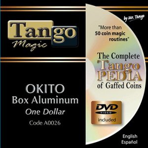 Okito Coin Box (Aluminum w/DVD)(A0026) One Dollar by Tango Magic – Tricks