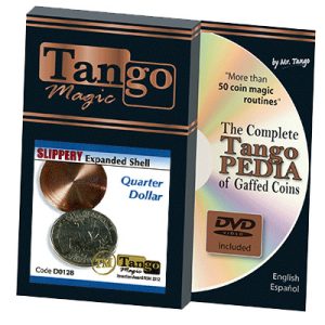 Slippery Shell Quarter (w/DVD)(D0128) by Tango Magic – Tricks