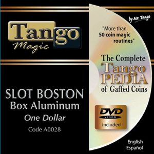 Slot Boston Coin Box (Aluminum w/DVD)(A0028) One Dollar by Tango Magic – Tricks