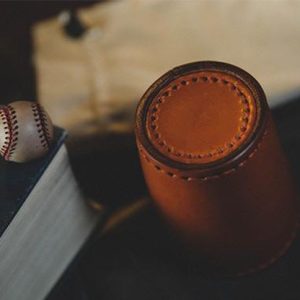 Leather Chop Cup with Balls (Brown) by TCC
