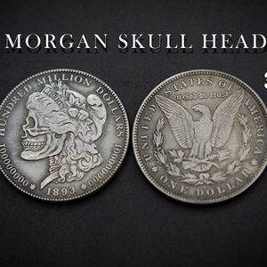 MORGAN SKULL HEAD COIN by Men Zi  Magic
