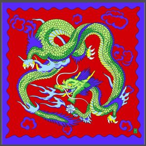 Rice Symphony Silk 36″ (Red Dragon) by Silk King Studios – Trick