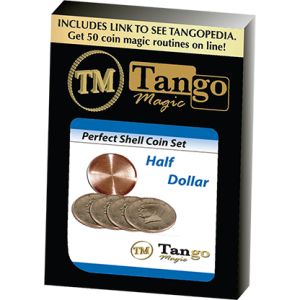 Perfect Shell Coin Set Half Dollar (Shell and 4 Coins D0201) by Tango Magic – Trick