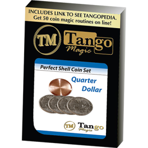 Perfect Shell Coin Set Quarter Dollar (Shell and 4 Coins D0200) by Tango Magic – Trick
