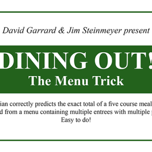 Dining Out! The Menu Trick by David Garrard and Jim Steinmeyer – Trick