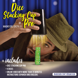 Dice Stacking Cup Pro (Gimmicks and Online Instructions) by Bazar de Magia – Trick