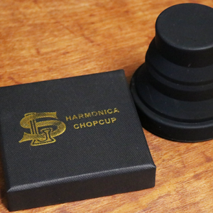 Harmonica Chop Cup Black 2 (Silicon) by Leo Smetsers – Trick