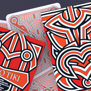 Hello Tiki (Red) Playing Cards