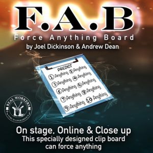 FAB BOARD A5/BLACK(Gimmicks and Online Instruction) by Joel Dickinson & Andrew Dean – Trick