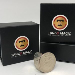 Flipper Coin Pro Elastic System (Quarter Dollar DVD w/Gimmick)(D0148) by Tango – Trick