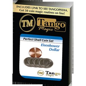 Perfect Shell Coin Set Eisenhower Dollar (Shell and 4 Coins D0202) by Tango Magic – Trick