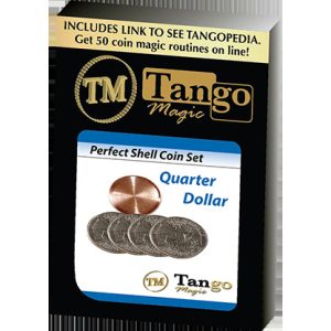 Perfect Shell Coin Set Quarter Dollar (Shell and 4 Coins D0200) by Tango Magic – Trick