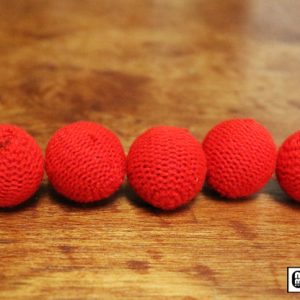 Crochet 5 Ball combo Set (1″/Red) by Mr. Magic – Trick