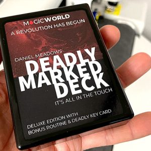 DEADLY MARKED DECK BLUE BICYCLE (Gimmicks and Online Instructions) by MagicWorld – Trick