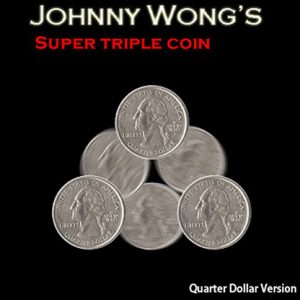 Super Triple Coin QUARTER (with DVD) by Johnny Wong – Trick