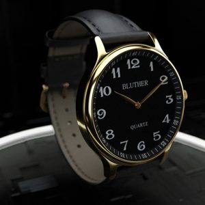 Infinity Watch V3 – Gold Case Black Dial / PEN Version (Gimmick and Online Instructions) by Bluether Magic – Trick