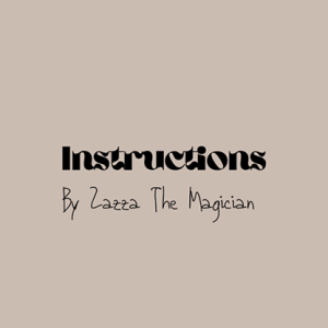 INSTRUCTIONS by Zazza The Magician video DOWNLOAD